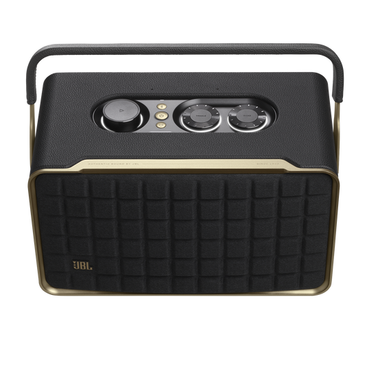 JBL Authentics 300 - Black - Portable smart home speaker with Wi-Fi, Bluetooth and voice assistants with retro design. - Detailshot 1 image number null