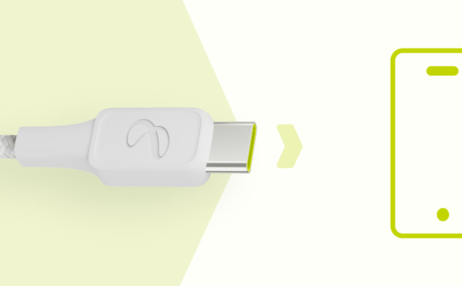 InstantConnect USB-A to USB-C Tukee jopa 15 W:n pikalatausta - Image