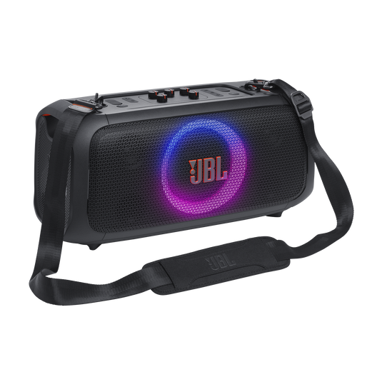 JBL PartyBox On-the-Go Essential - Black - Portable party speaker with built-in lights and wireless mic - Detailshot 13 image number null