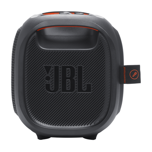 JBL PartyBox On-the-Go Essential - Black - Portable party speaker with built-in lights and wireless mic - Left image number null