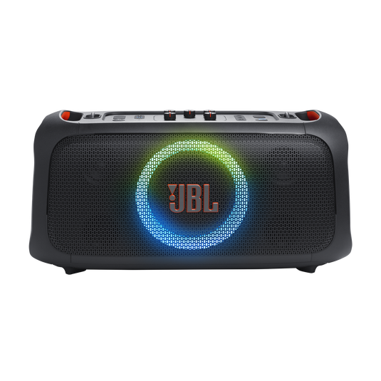 JBL PartyBox On-the-Go Essential - Black - Portable party speaker with built-in lights and wireless mic - Front image number null
