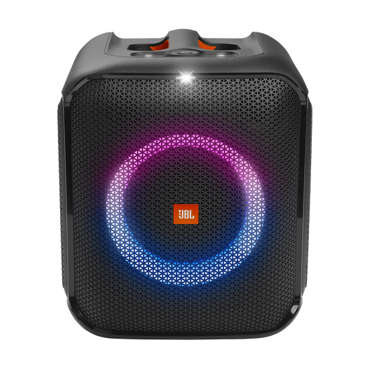 JBL Partybox Encore Essential - Black - Portable party speaker with powerful 100W sound, built-in dynamic light show, and splash proof design. - Front image number null
