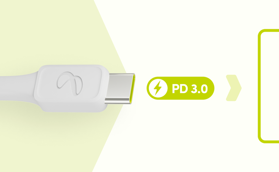 InstantConnect USB-C to USB-C Tukee jopa 100 W:n PD 3.0 -pikalatausta - Image