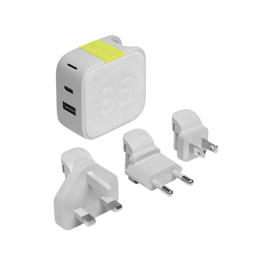 InstantCharger 65W 2 USB - White - Powerful USB-C and USB-A GaN PD charger - Hero image number null