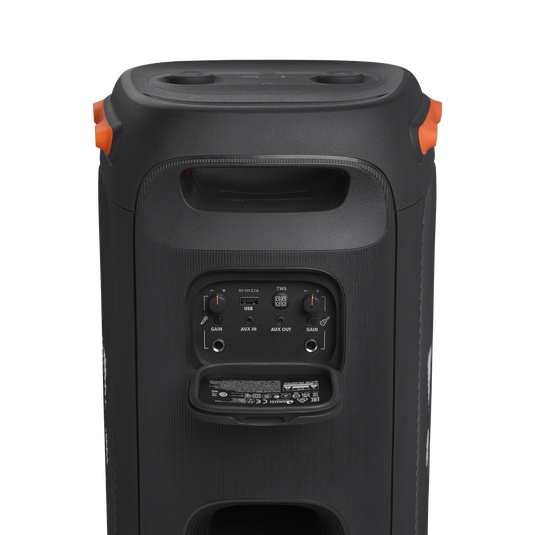JBL Partybox 110 - Black - Portable party speaker with 160W powerful sound, built-in lights and splashproof design. - Detailshot 4 image number null