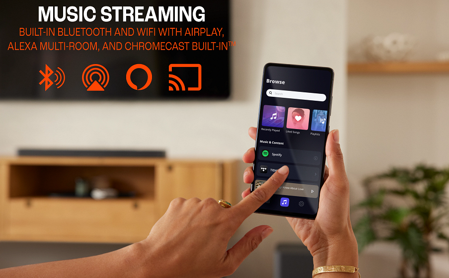 BAR 1000 Sisäänrakennettu Wi-Fi AirPlaylla, Alexa Multi-Room Musicilla ja Chromecast built-in™ -tekniikalla - Image