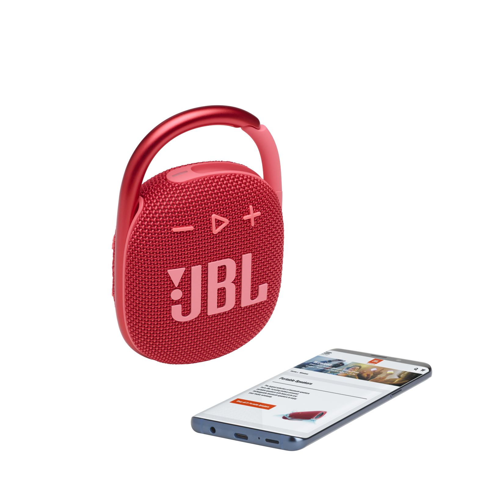 JBL Clip 4 - Red - Ultra-portable Waterproof Speaker - Detailshot 1