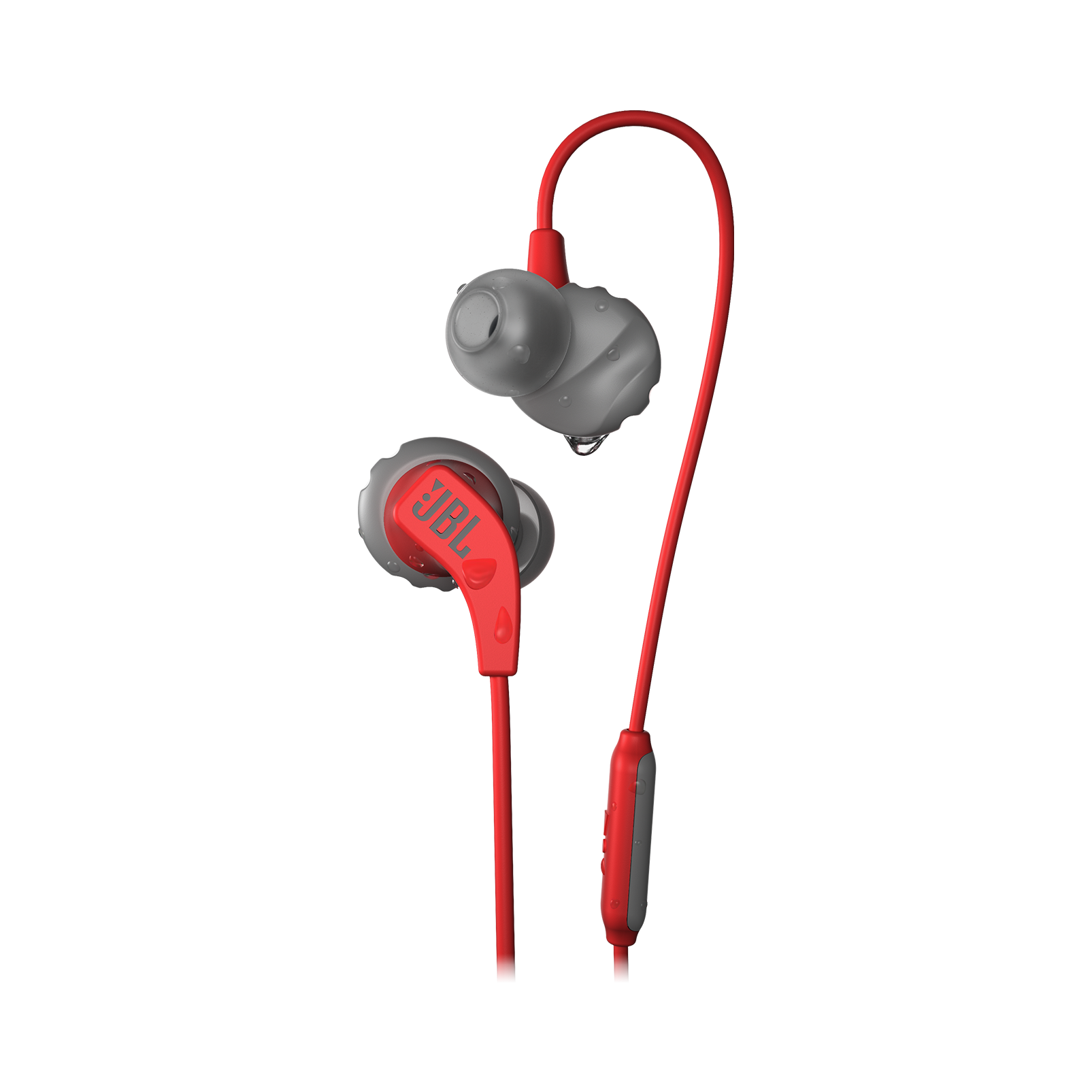 JBL Endurance RUN - Red - Sweatproof Wired Sport In-Ear Headphones - Hero